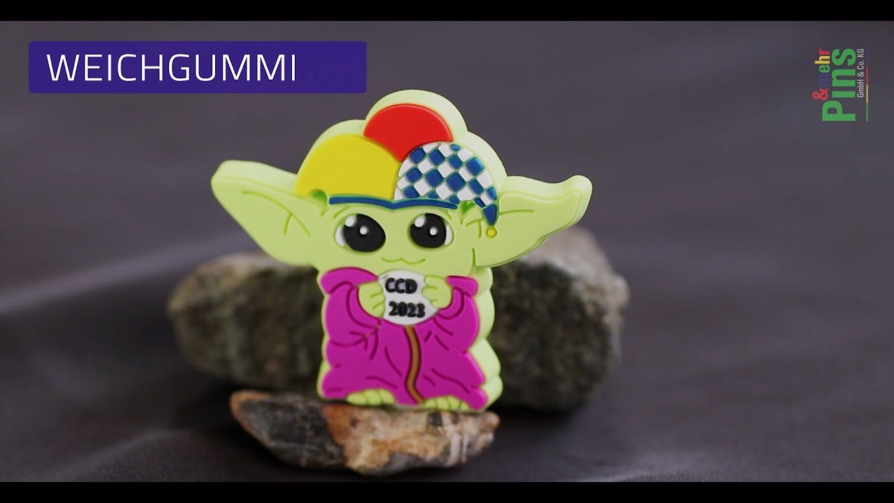 Pins Anstecknadeln Anstecker — Herstellungsverfahren (Machart): Weichgummi