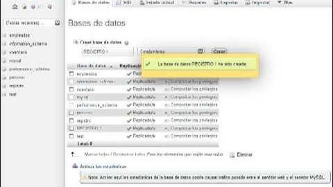 creacion de bases de datos de wampserver
