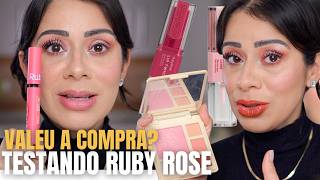 TESTING NEW RUBY ROSE Makeup: Multifunctional Palette, Mascara and Lipsticks