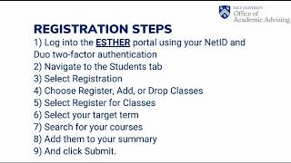 Registration Steps