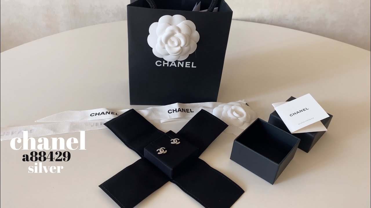 샤넬 CC로고 귀걸이 언박싱 | A88429 실버 | 샤넬 귀걸이 착용해보기 🖤chanel earring unboxing🤍