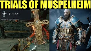 God of War | Complete the trials of Muspelheim | Trial by Fire Trophy Guide (Crucible Challenges)