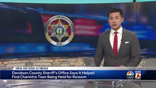 Davidson County Sheriff's Office helps locate kidnapped teenager being held for ransom