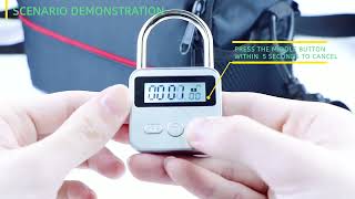 RE 076 factory directly LCD display 99 hours USB rechargeable metal time timer padlock wholesales