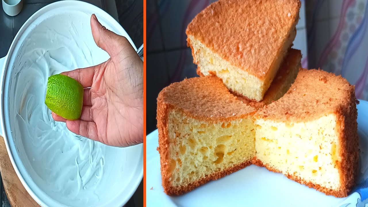 ভেনিলা এসেন্স ছাড়া লেবুর রস দিয়ে কেক/Cake with lemon juice without vanilla essence। বাঙালি খাবার