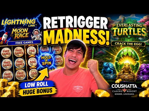 Retrigger After Retrigger! 😲 Moon Race Delivers at Coushatta Casino