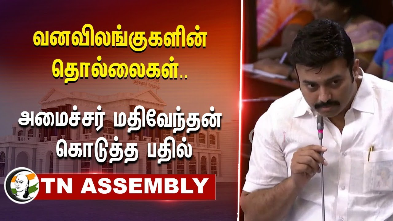 வனவிலங்குகளின் தொல்லைகள்... அமைச்சர் Mathiventhan கொடுத்த பதில் | Forest Department | TN Assembly