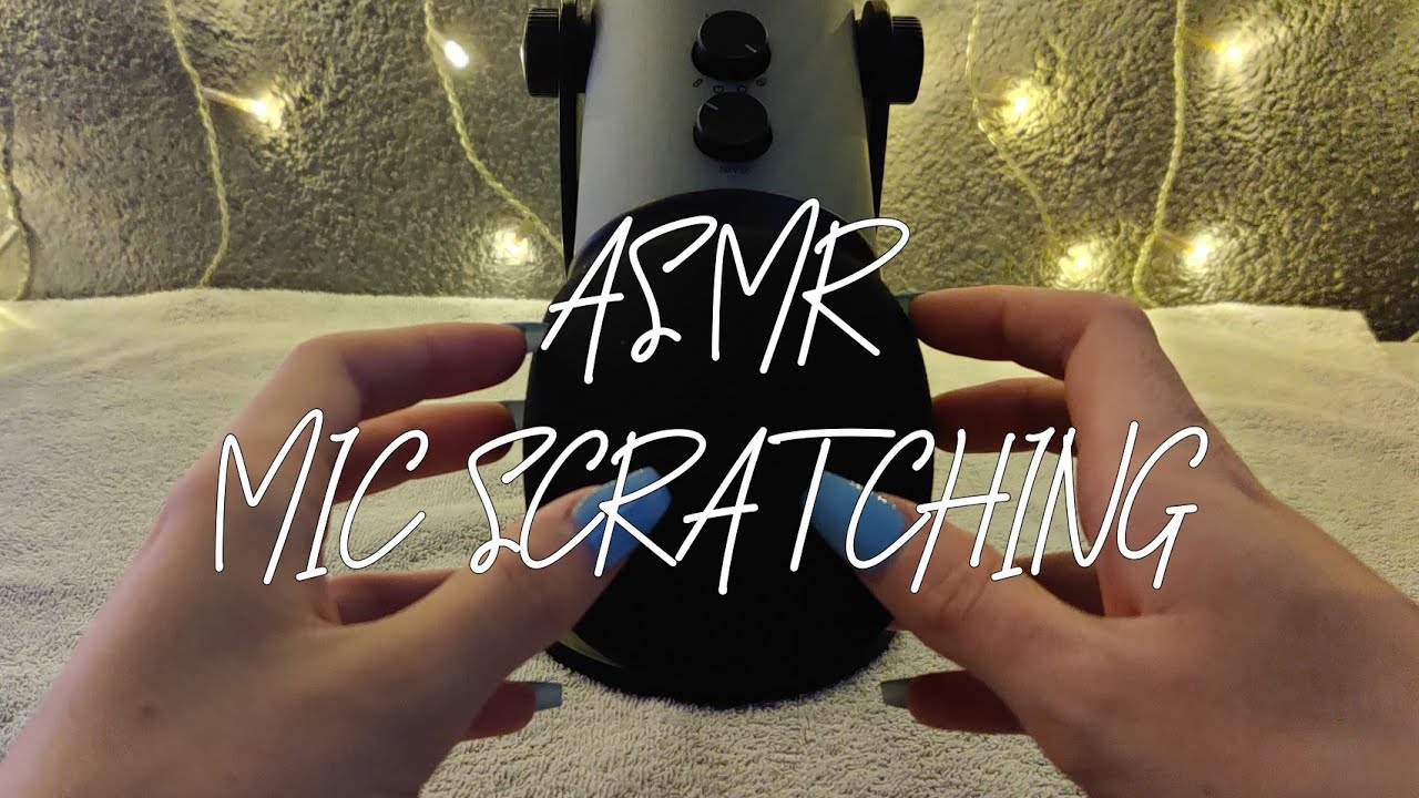 ASMR Mic Scratching with fake nails🌛 (no talking/low light)