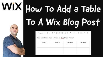 How To Add a Table To a Wix Blog Post