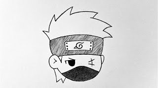 How to Draw Chibi Kakashi Step by Step Easy Naruto Pencil Drawing