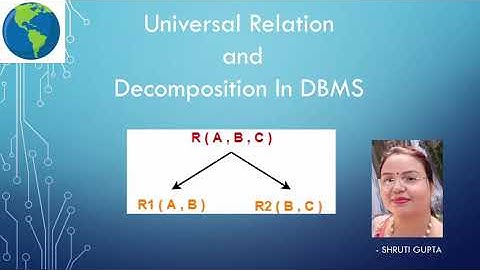 Universal Relation and Decomposition in DBMS #Lecture25