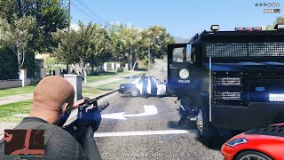 GTA V Rescuing Gerald From Police Custody + 10 Star Wanted Level Escaped(RDE 4.0.2)