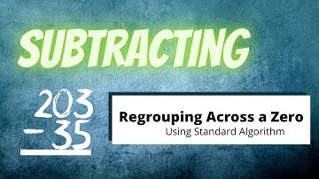 Subtracting Across a Zero SHORTCUT - 3.NBT.2 - 4.NBT.4