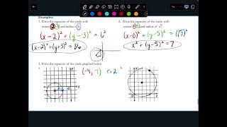 Full Unit 10 Day 5: Equations of a Circle Update