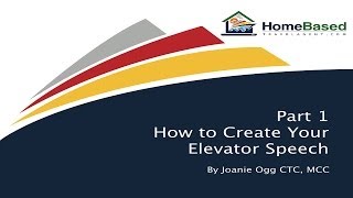 How to Create an Elevator Speech Part 1