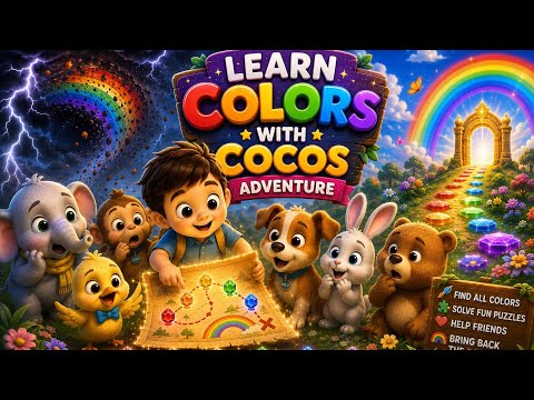 Learn Colors with Coco’s Adventure 🌈 | Learn Colors for Kids | Rainbow Colors | Preschool Learning