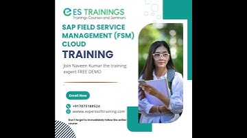 SAP Field Service Management (FSM) Cloud! Boost your career Expert Soft Training#expertsofttraining
