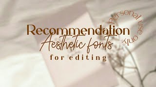 Aesthetic fonts u should use ! ◡̈ | Aesthetic fonts recommendation for editing 2021 Aesthetic fonts u should use ! ◡̈ | Aesthetic fonts recommendation for editing 2021