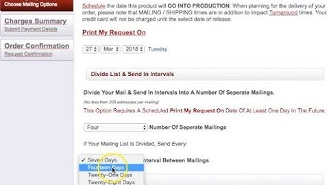 GoBig Printing Split List Interval Automation