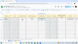 Task Management on Google Sheet Advance