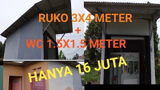 BIAYA Membuat RUKO UK 3X4 Meter HABIS 16 Juta
