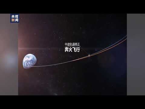 天问一号4台发动机点火20秒 完成飞向火星途中第二次变轨