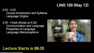 SFU LING 100 - [1] Syllabus, Human Language & Misconceptions