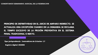 Principio de Definitividad en el Juicio de Amparo Indirecto