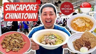 Michelin Noodle Tour In Chinatown Singapore!  BEST EATS at Hong Lim Market & Food Centre