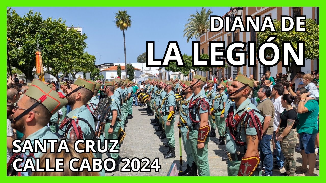 Diana de La Legión en las Fiestas de la Santa Cruz de la Calle Cabo 2024