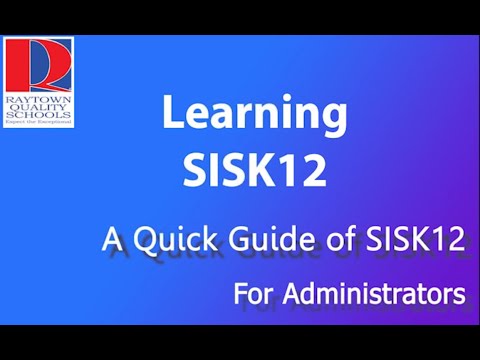 SISK12 for Admins