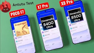 Dimensity 8500 Ultra vs 8400 Ultra vs Snapdragon 8s Gen4 Antutu Test 🔥🔥🚀🚀🚀 