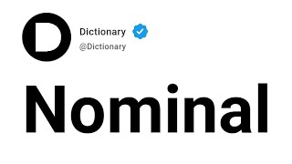 Nominal Meaning In English