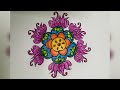Easy and Simple Rangoli Design without dots for beginners🌸Rangoli without dots🌸
