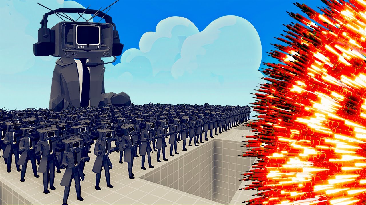 100x SPEAKER MAN + 2x GIANT vs 3x EVERY GOD   Totally Accurate Battle Simulator TABS