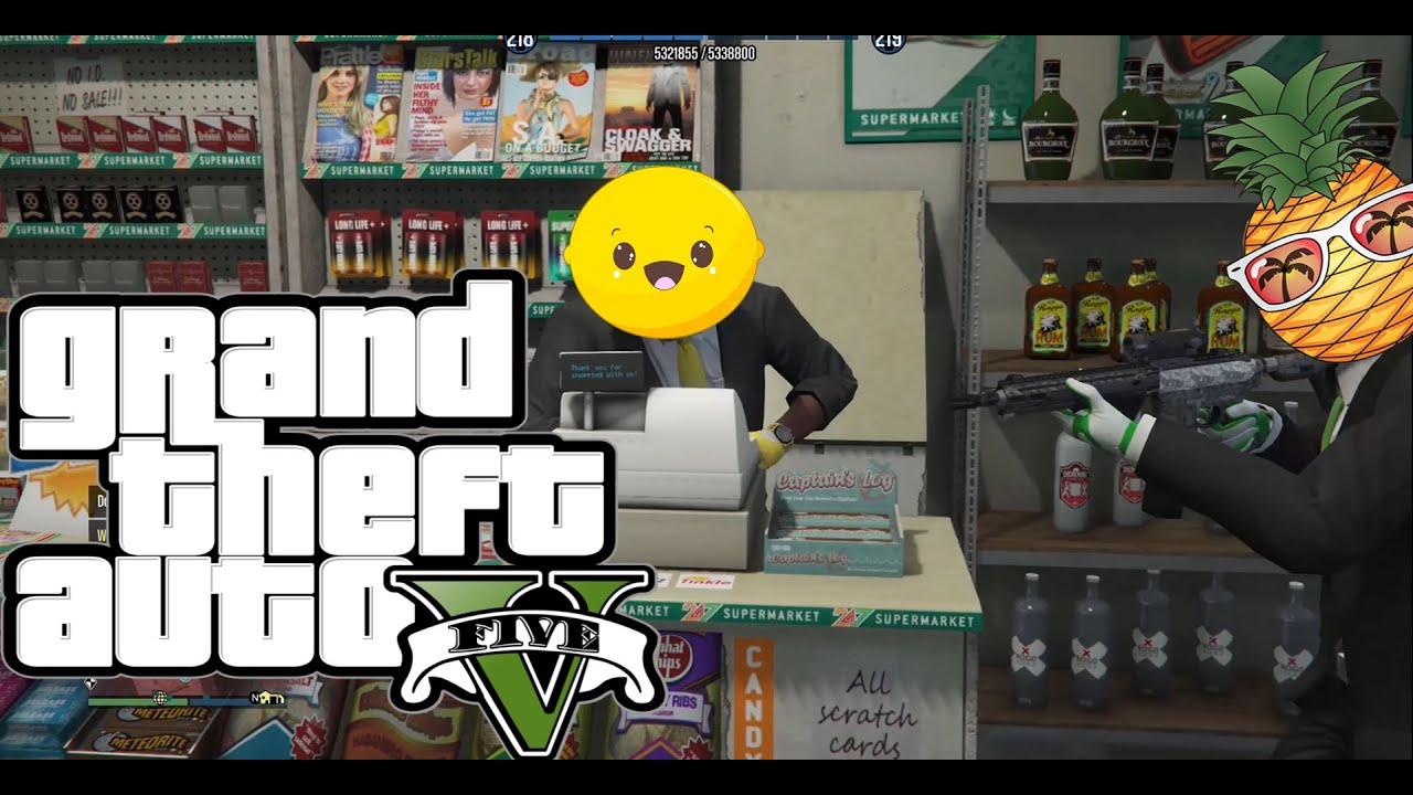 Robbing every store in GTA 5 funny moments - YouTube