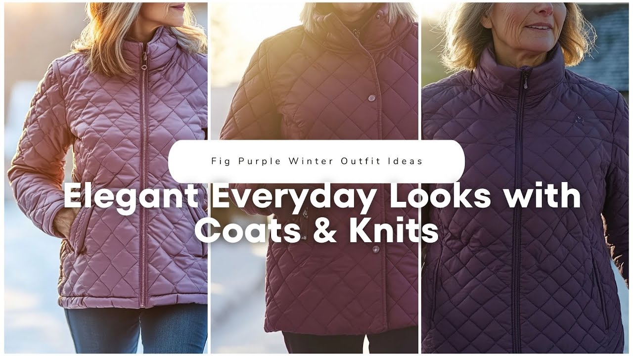 🍇 Fig Purple Winter Outfit Ideas 🧥 Elegant Everyday Looks with Coats & Knits ❄️