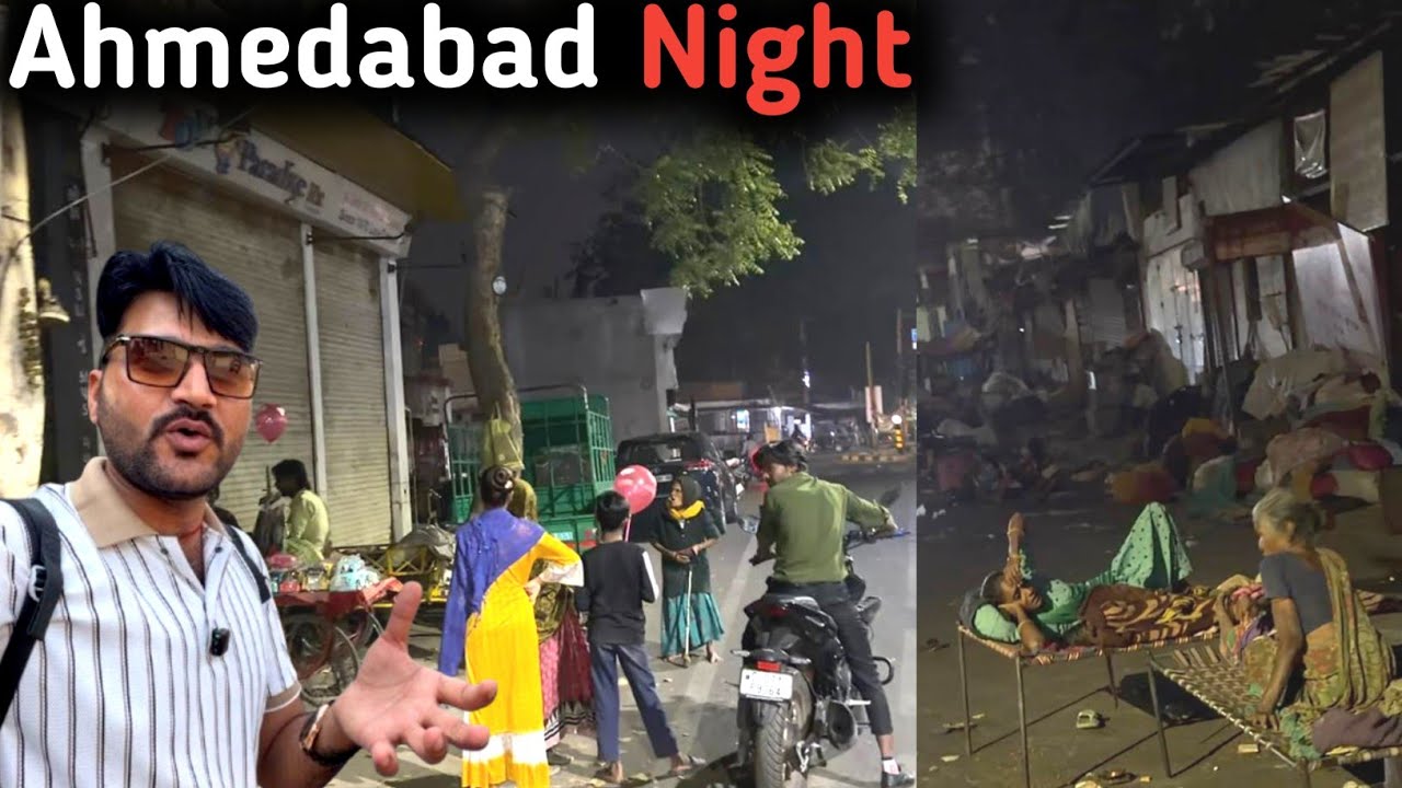 Ahmedabad Nightlife||Night street poor people life||Ahmedabad vlogs
