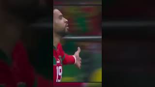 هدف المغرب الأن لحظة تسجيل المنتخب المغربي هدف الأول في شباك البرتغال هدف  ناصيري