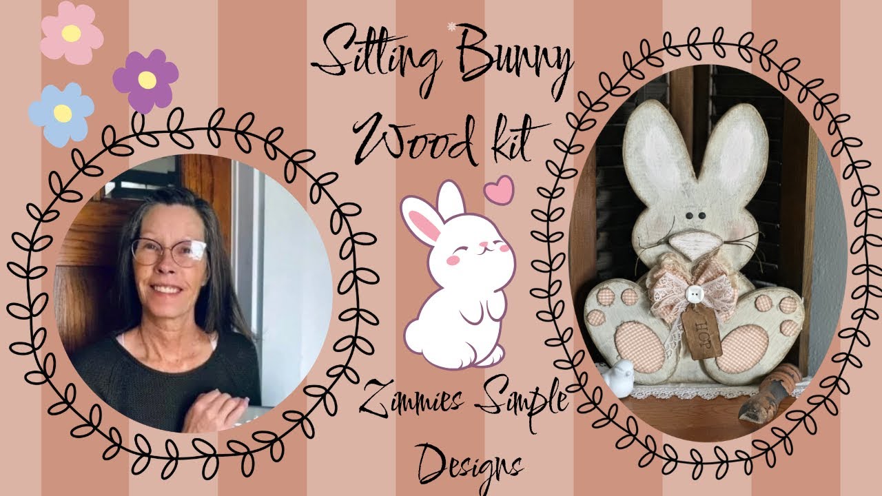 Sitting Bunny Wood kit/Easy Wood project/Easy Easter craft/Primitive Spring & Easter decor/DIY bunny