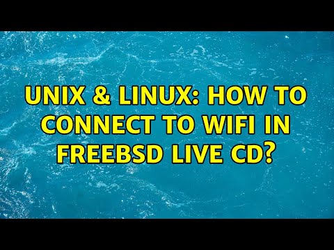 Unix & Linux: How to connect to wifi in FreeBSD live CD?