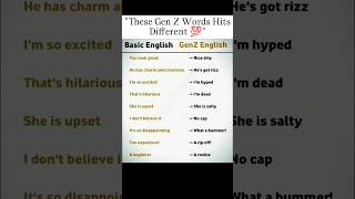 "These Gen Z Words Hits different 💯"#english #shorts @CREATIVEWords.official
