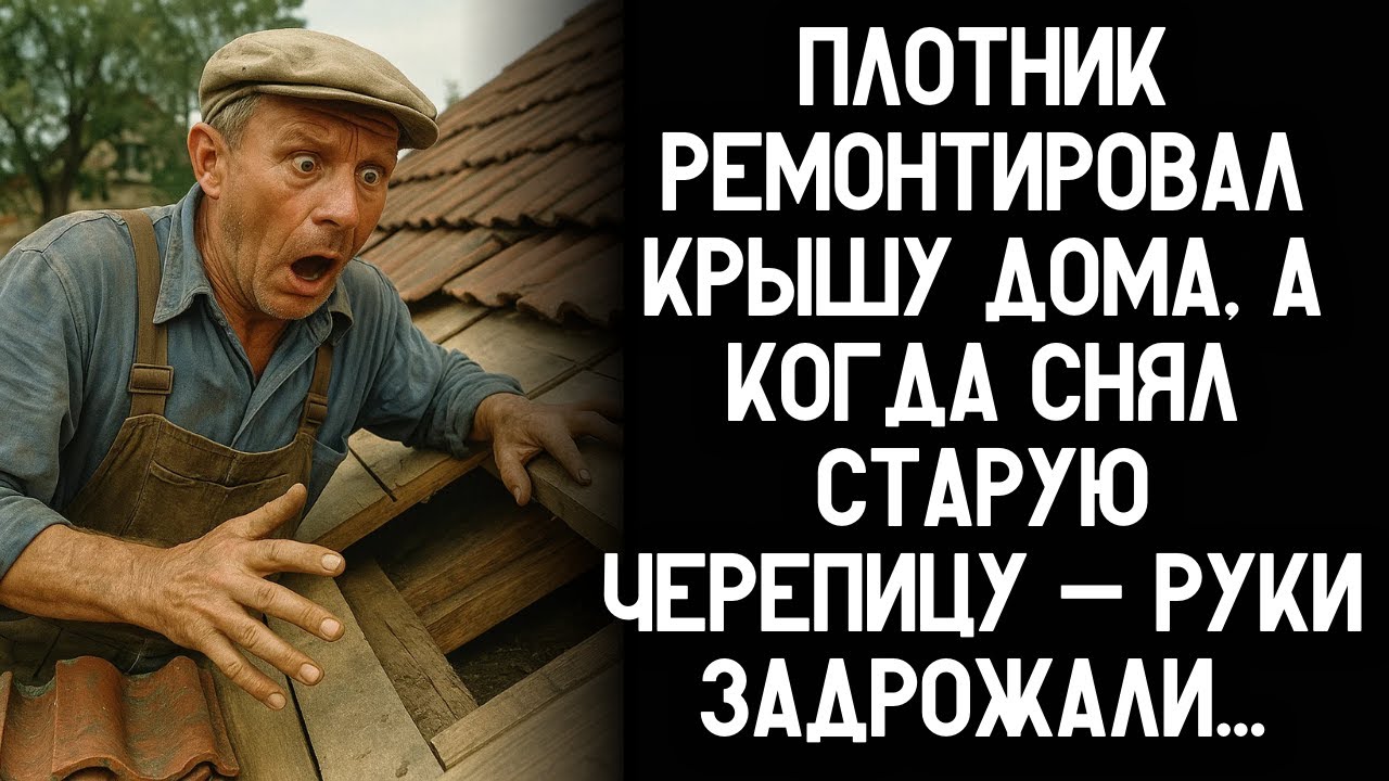 Плотник ремонтировал крышу дома, а когда снял старую черепицу — руки задрожали!