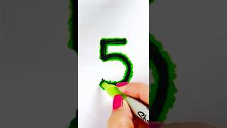 Color Number 5 🎨 Learn FIVE for Kids