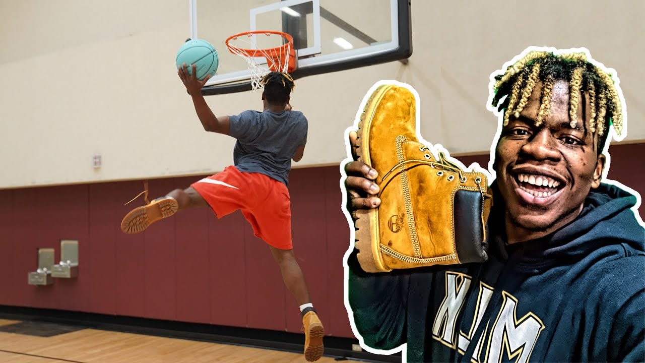DUNKING WITH THE WORLDS HEAVIEST SHOES YouTube