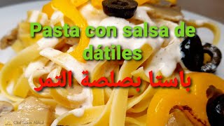 Pasta con salsa de dátiles