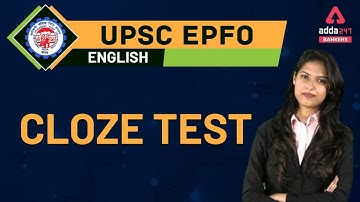 UPSC EPFO Preparation | English | Cloze Test #EPFO #UPSCEPFO