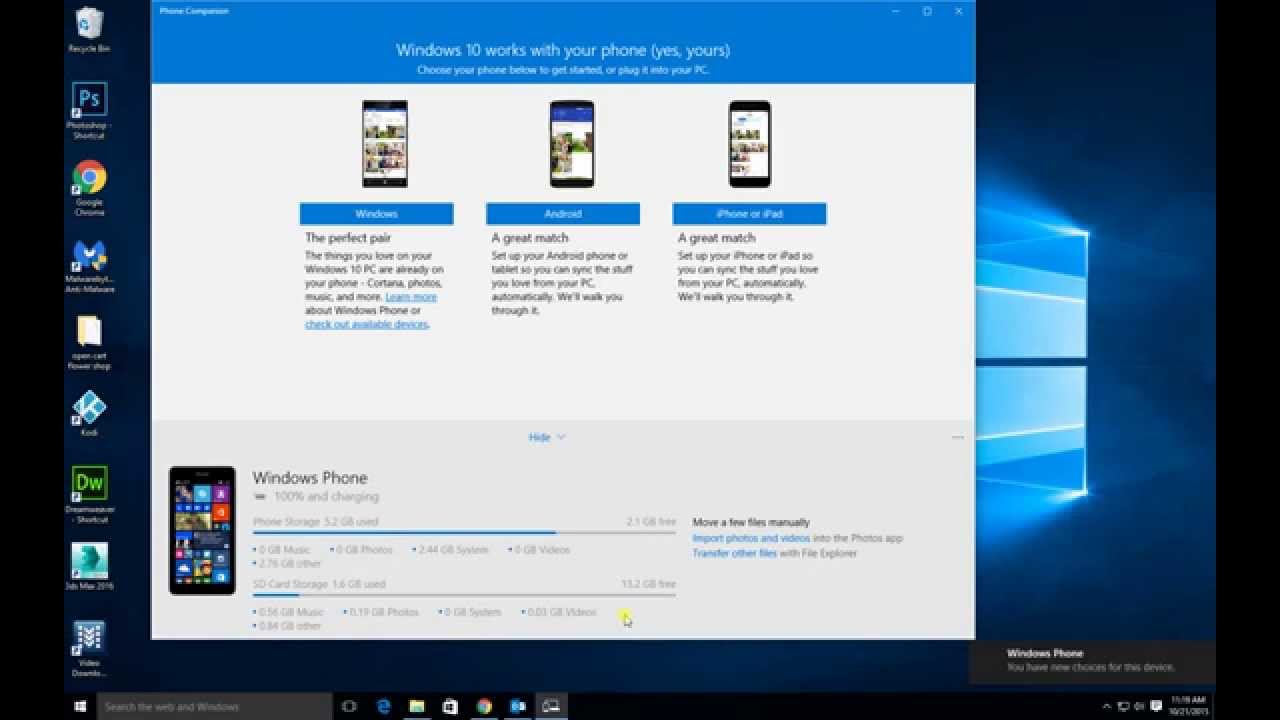 download photos from samsung phone to windows 10