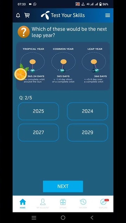 Which of these would be the next leap year? / leap year / next leap ...