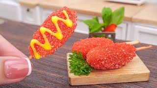 SO DELICIOUS!!! Best Ever Miniature Mozzarella Cheese Hotdog Korean Recipe | ASMR Cooking Mini Food